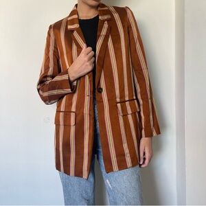 Closed Caramel Cox Striped Blazer NWT